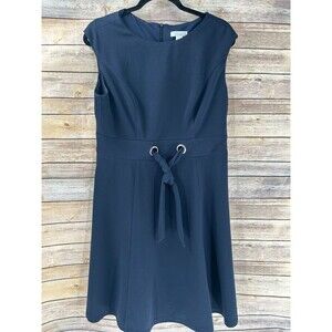 Women's London Times Petite Blue Career Textured Dress Size 14P